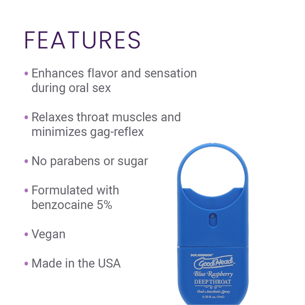 DEEP THROAT TO GO .33 OZ - BLUE RASPBERRY