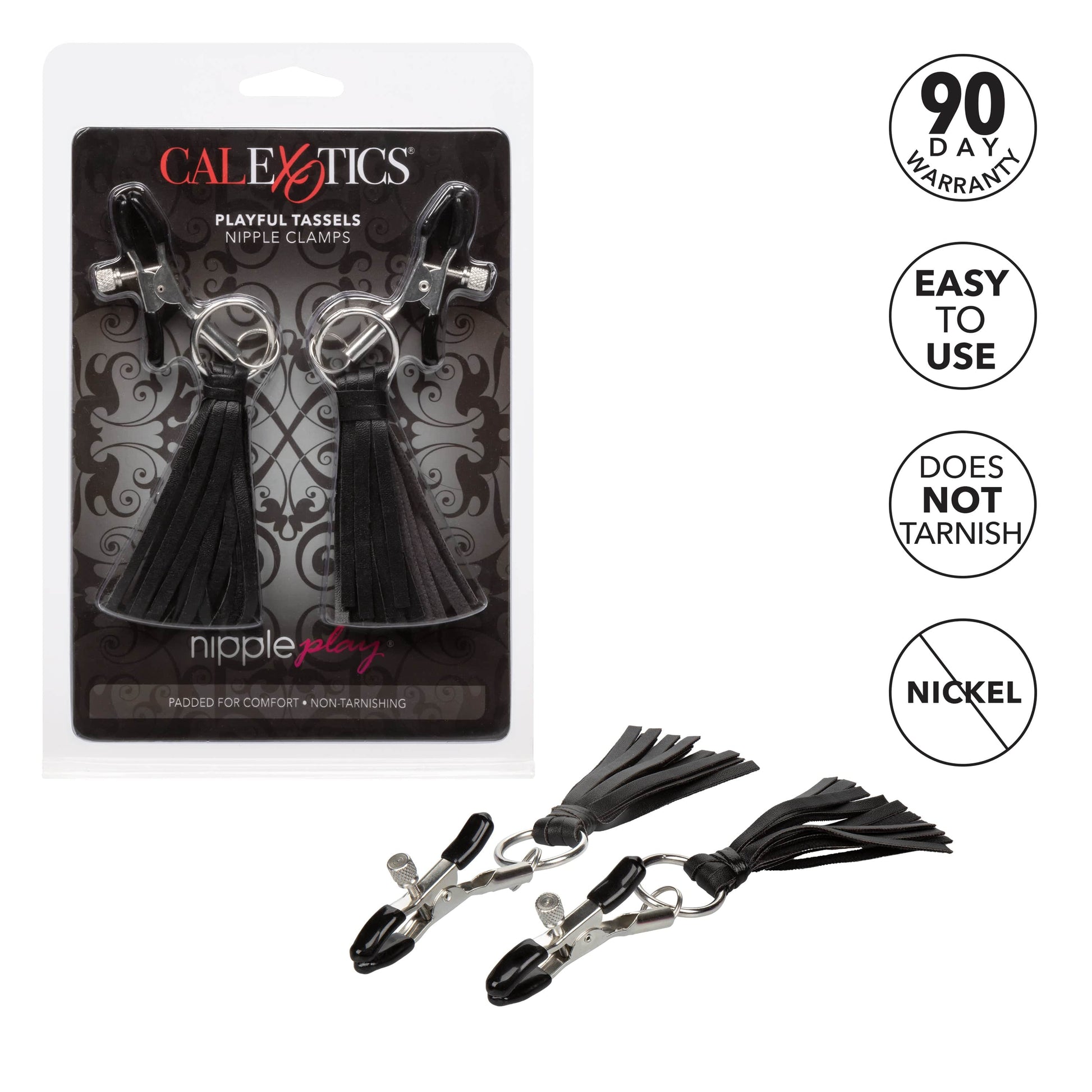 PLAYFUL TASSELS NIPPLE CLAMPS - BLACK