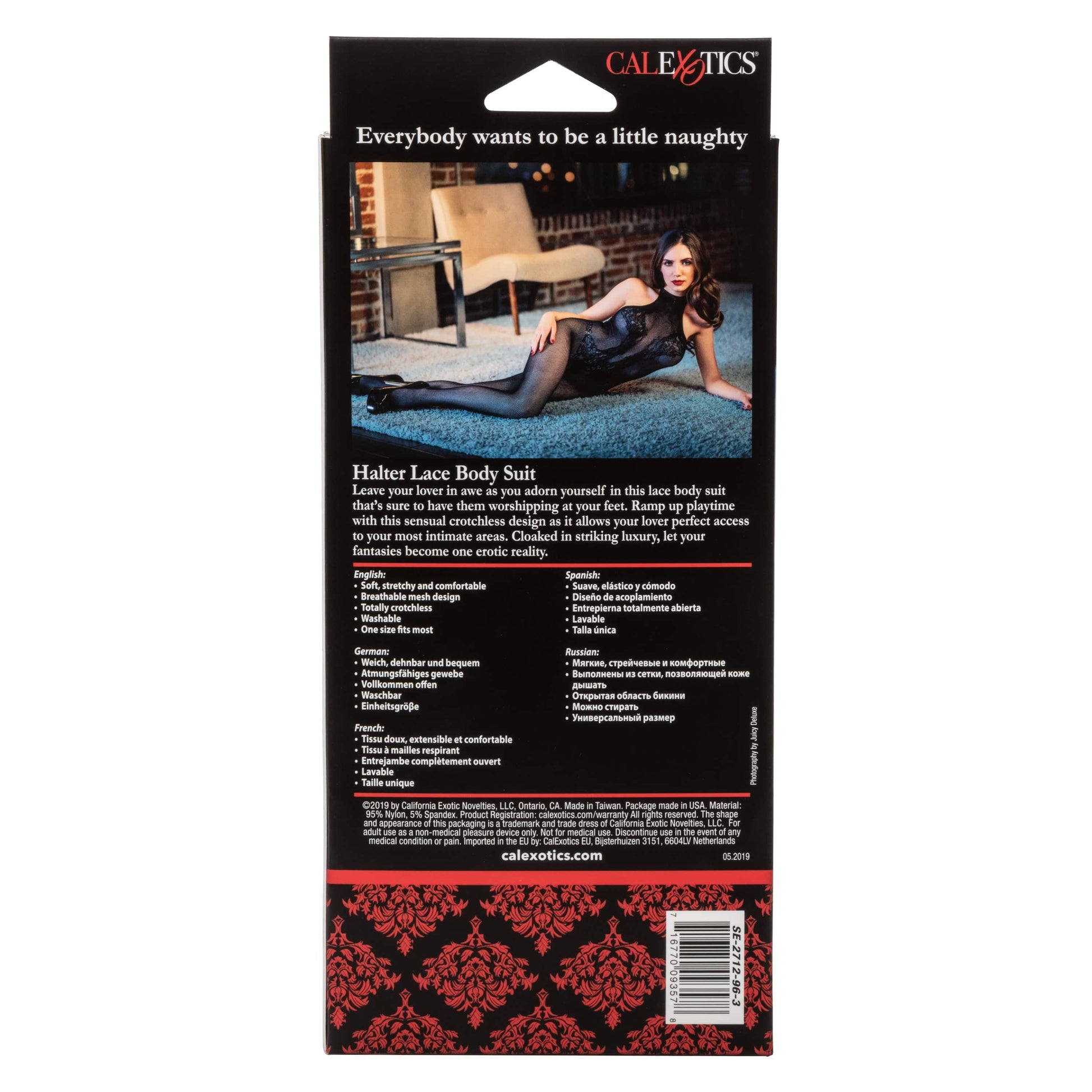 HALTER LACE BODY SUIT