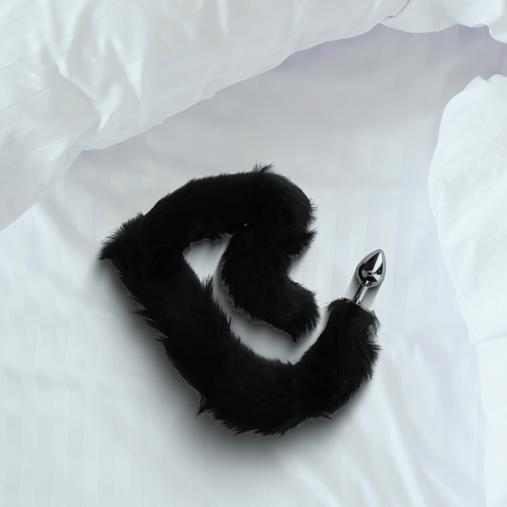 EXTRA LONG MIDNIGHT MINK TAIL