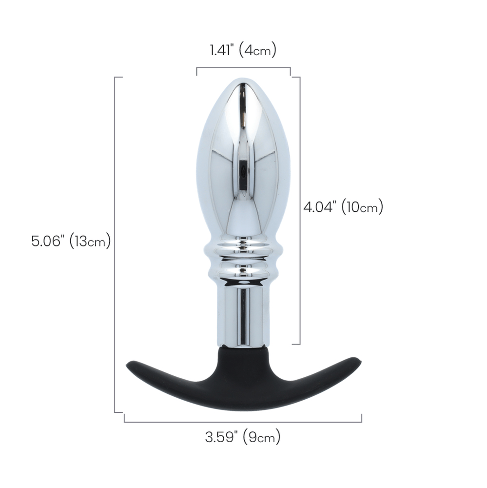 DARK STOPPER METAL AND SILICONE ANAL PLUG