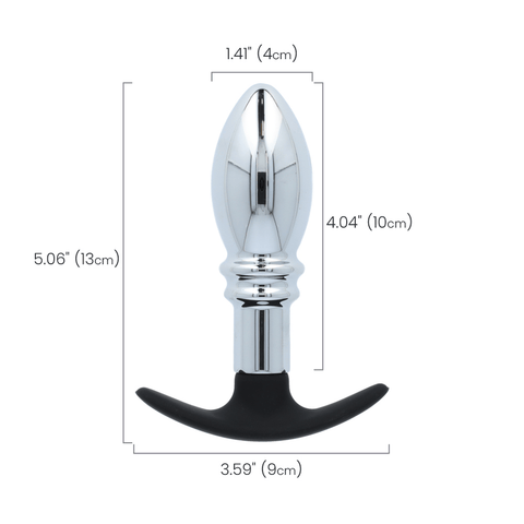 DARK STOPPER METAL AND SILICONE ANAL PLUG