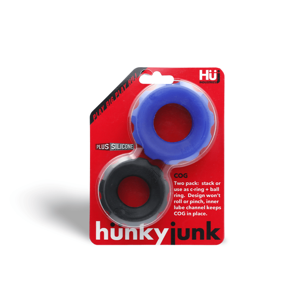 Hunky Junk Cog 2 Size Rings - Tar/Cobalt