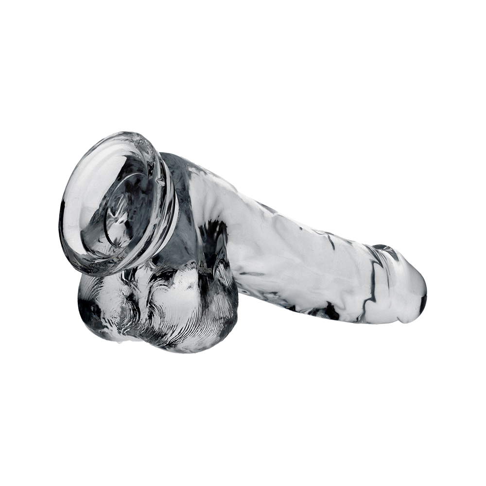 6" COCK W/ BALLS - CLEAR