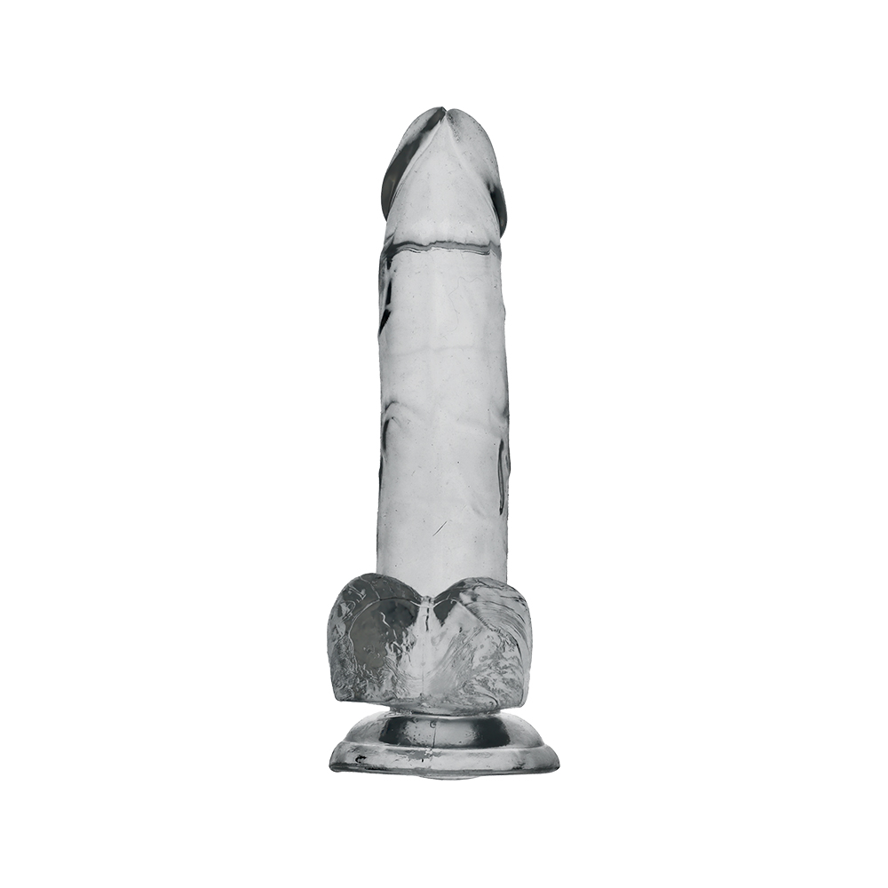 7" COCK W/ BALLS - CLEAR