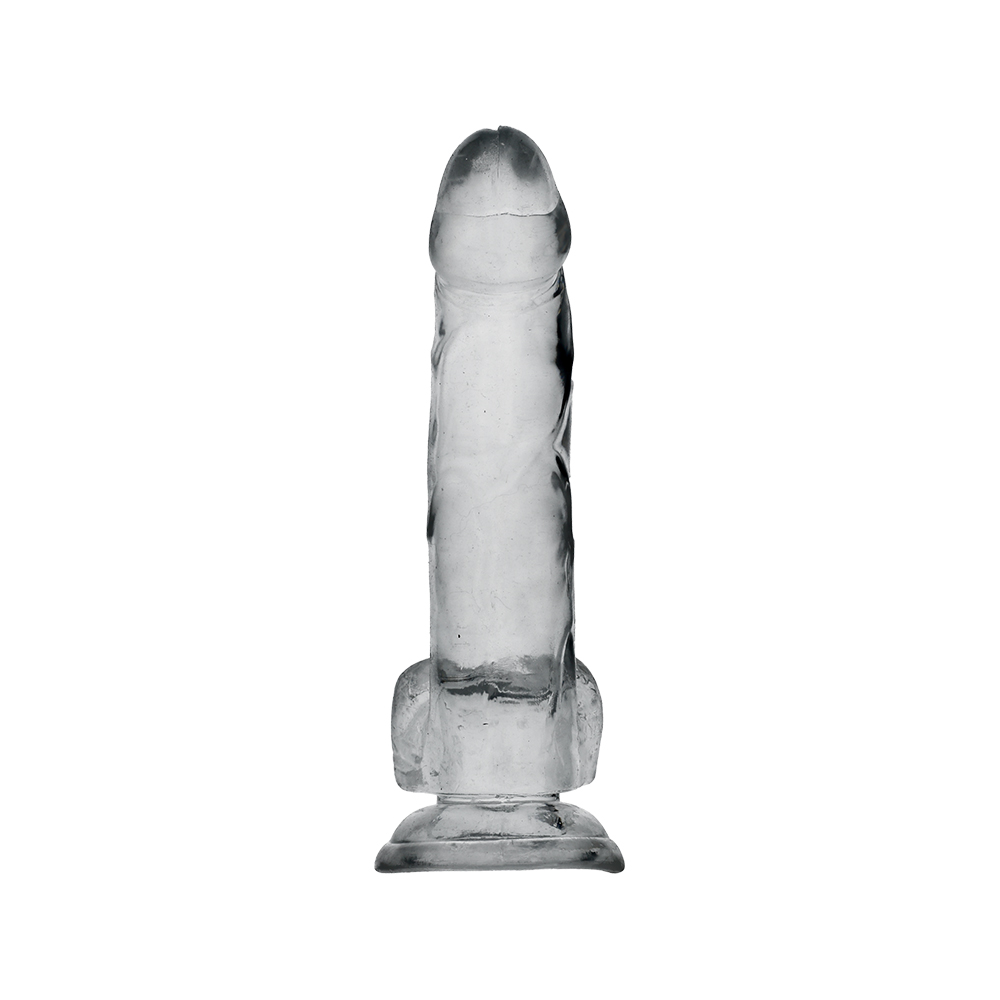 7" COCK W/ BALLS - CLEAR