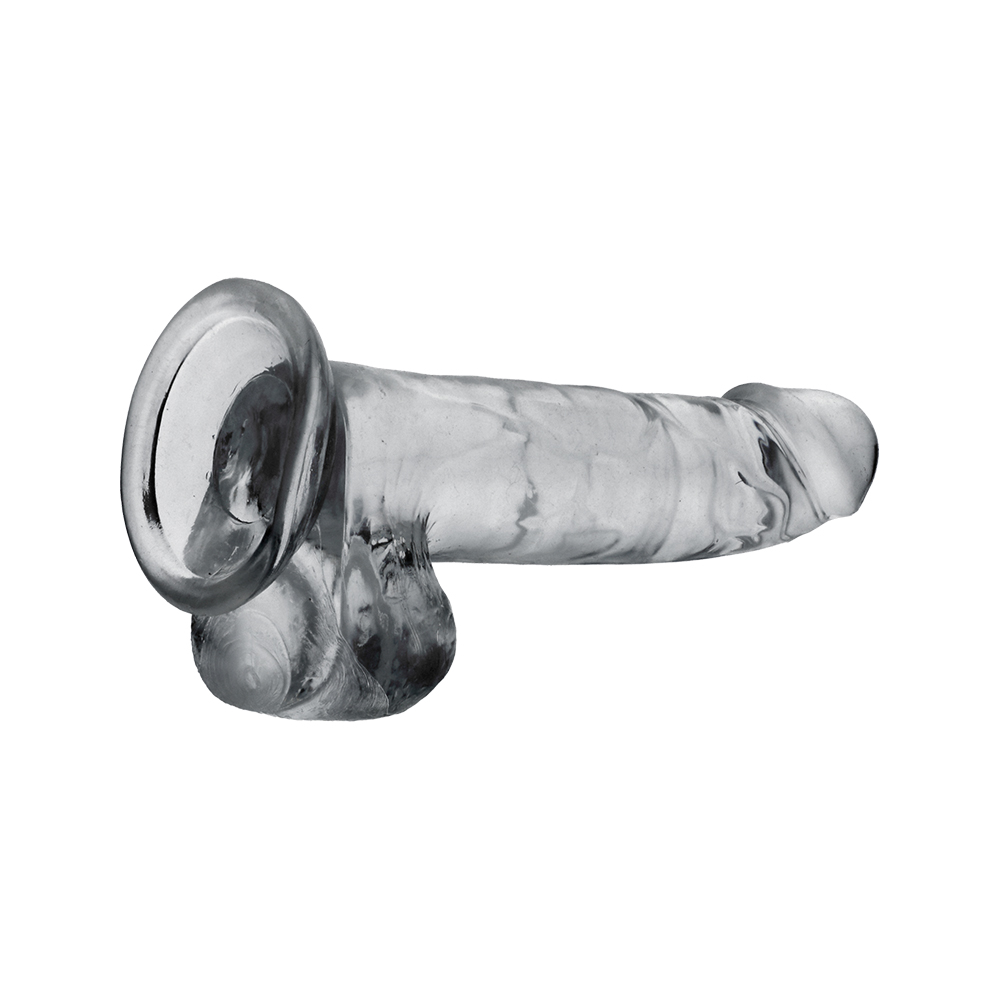 7" COCK W/ BALLS - CLEAR