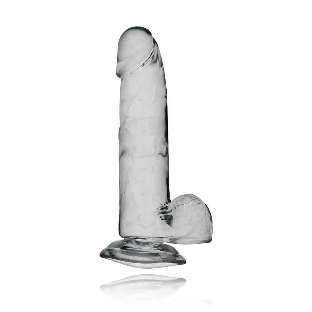 7" COCK W/ BALLS - CLEAR