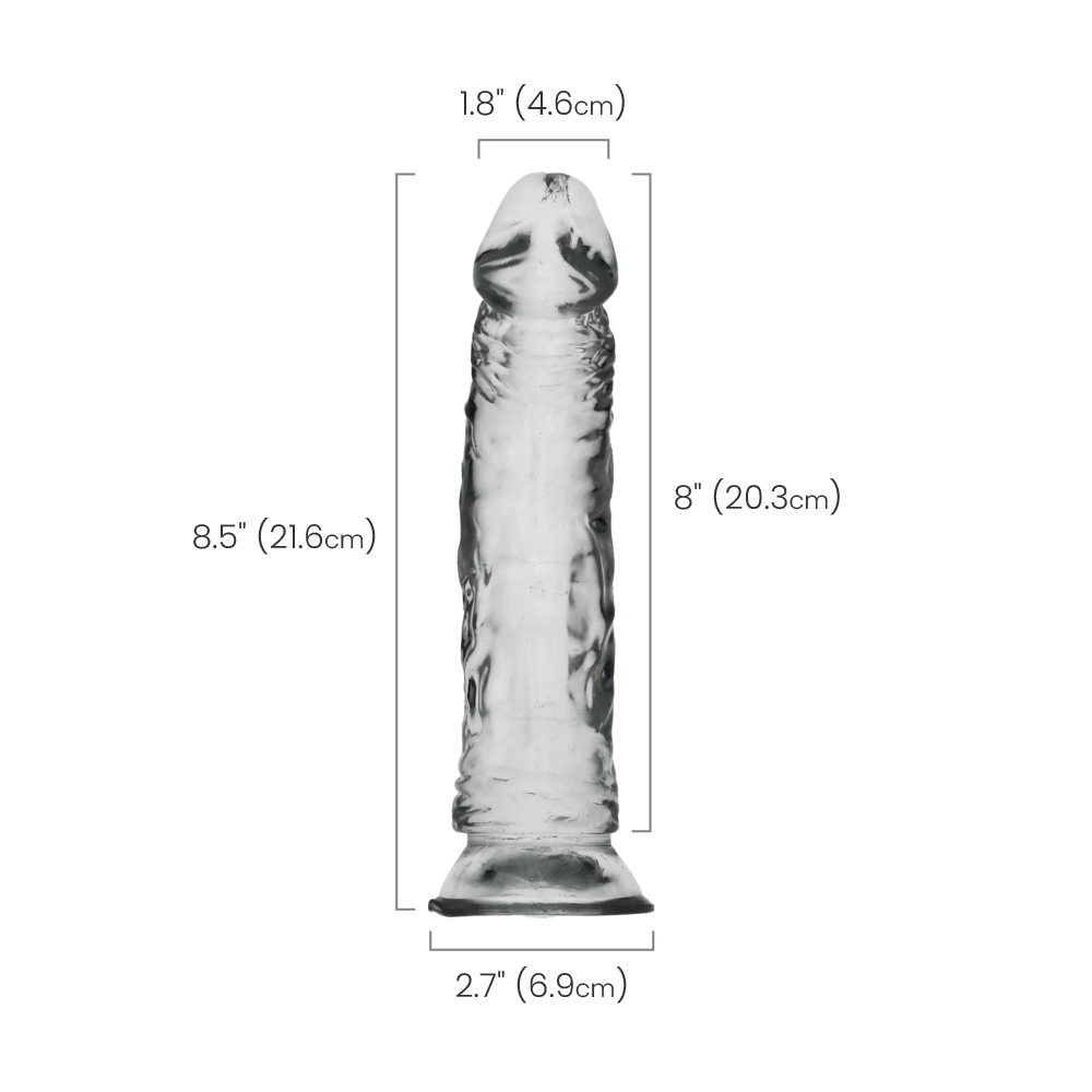 8" COCK - CLEAR