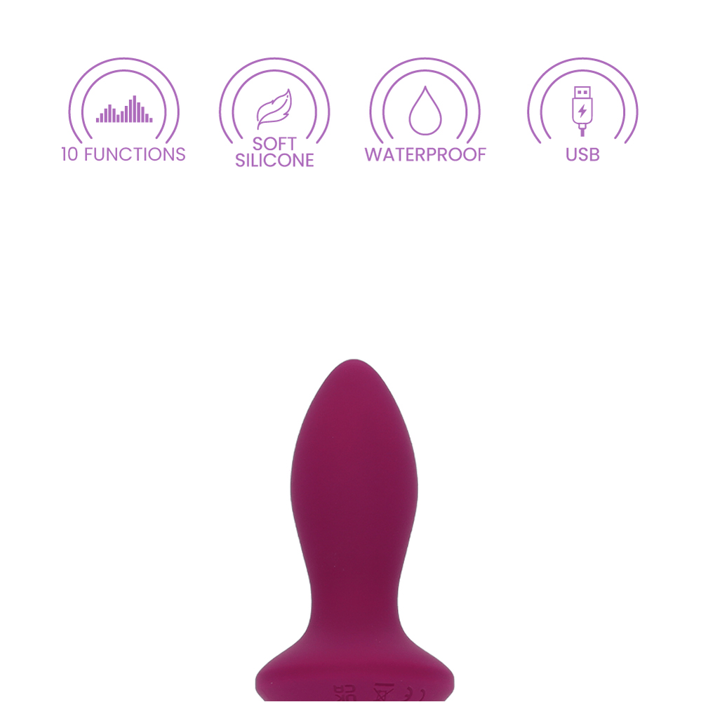 VIBRATING PETITE CRYSTAL PROBE - PURPLE