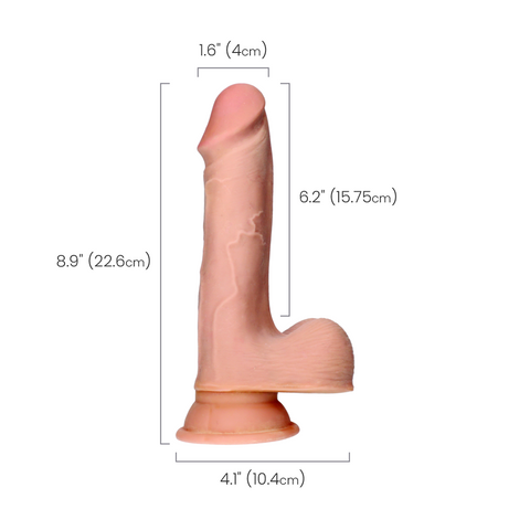 TRIPLE DENSITY 7.5" COCK W/BALLS - LIGHT