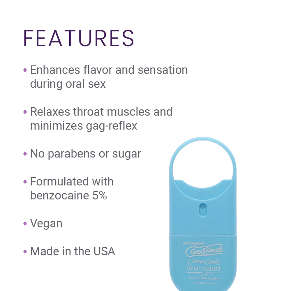 DEEP THROAT TO GO .33OZ - COTTON CANDY