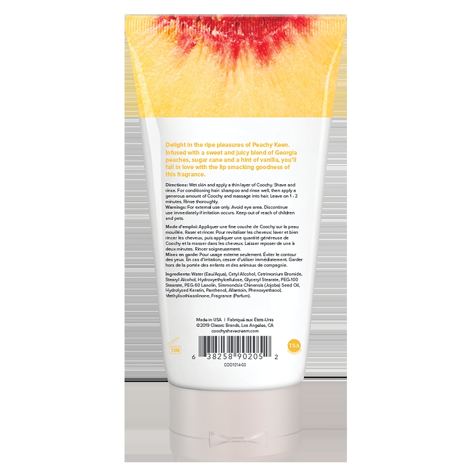 SHAVE CREAM - PEACHY KEEN - 3.4OZ