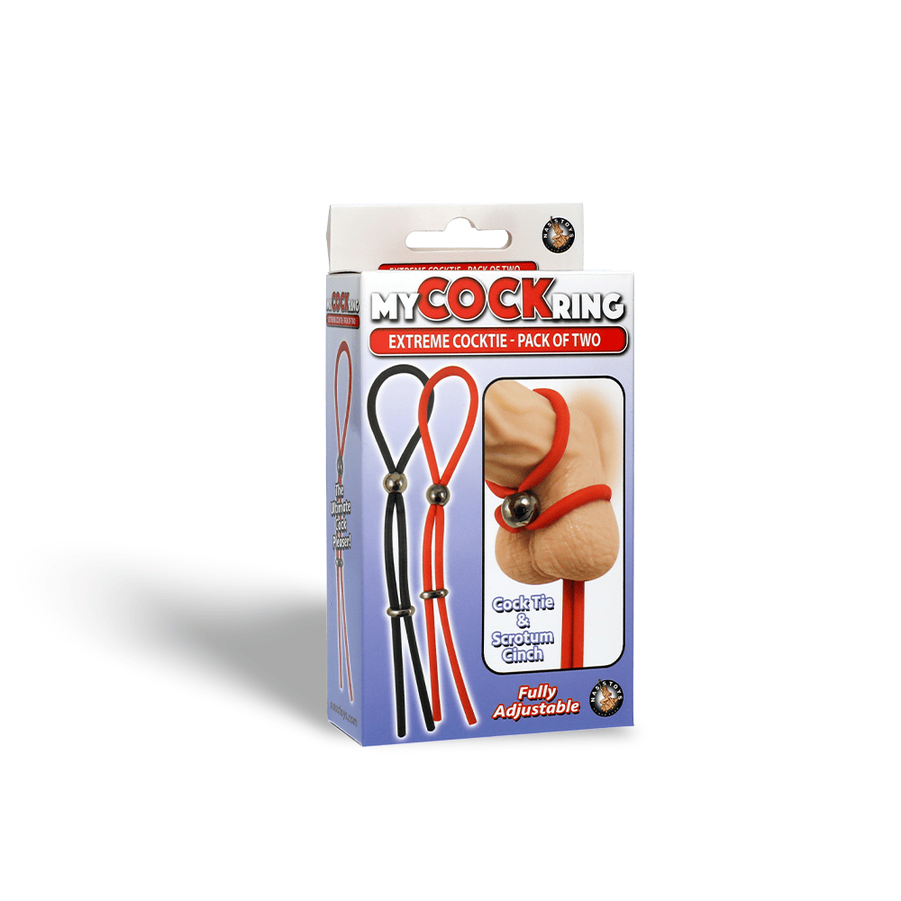 My Cockring Extreme Cocktie 2pk - Black & Red