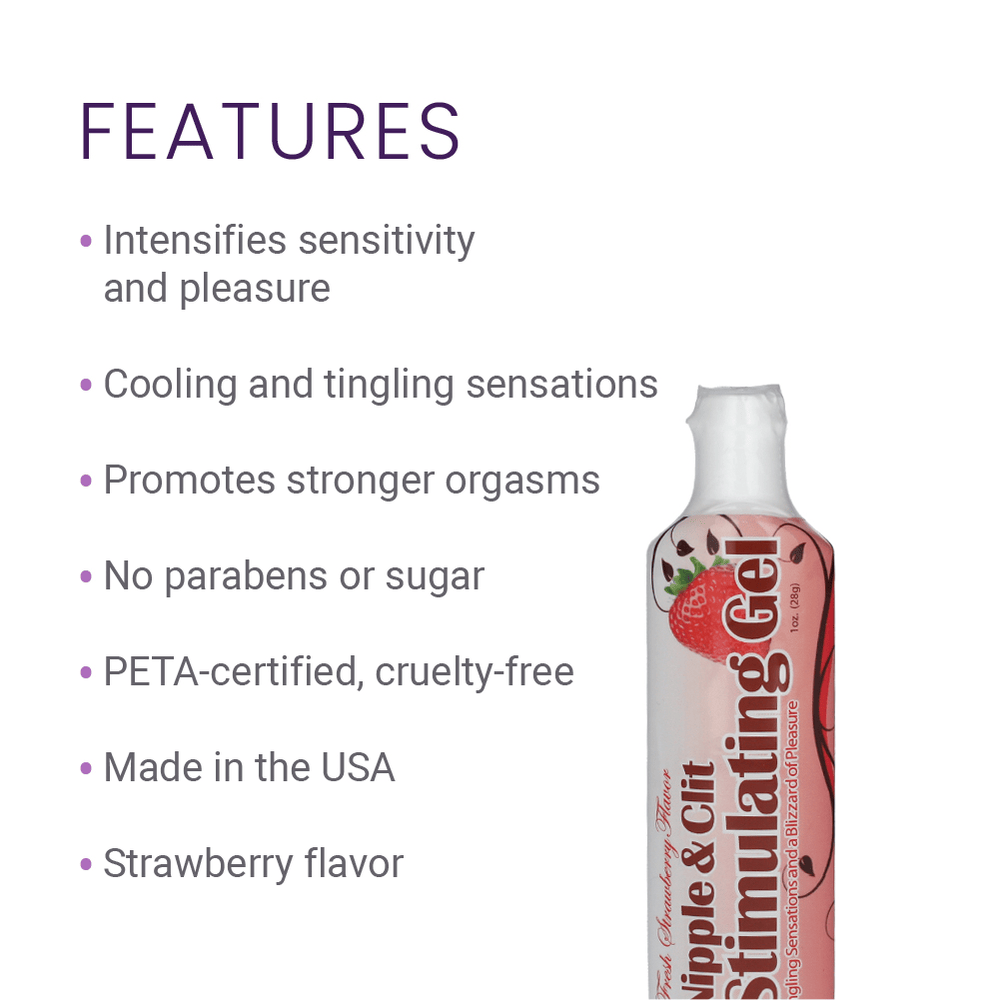 NIPPLE & CLIT STIMULATING GEL 1OZ - FRESH STRAWBERRY