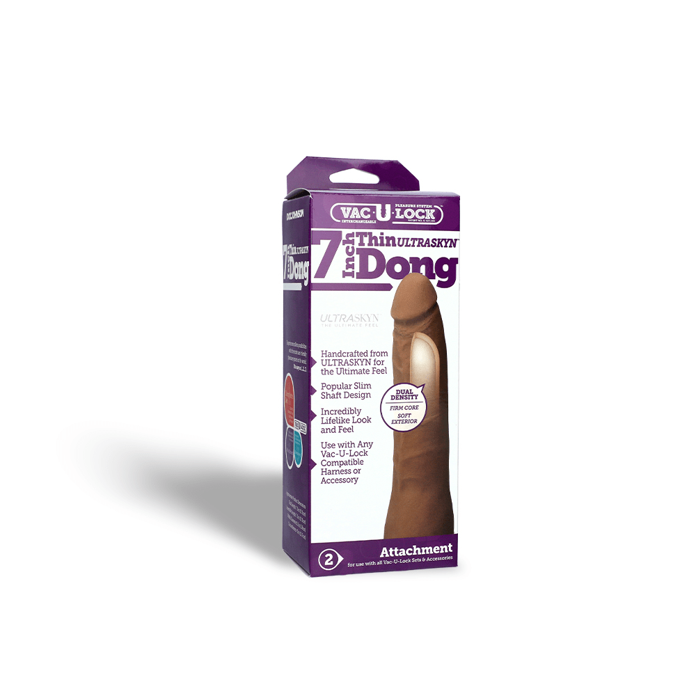 ULTRASKYN DONG 7" THIN - CARAMEL