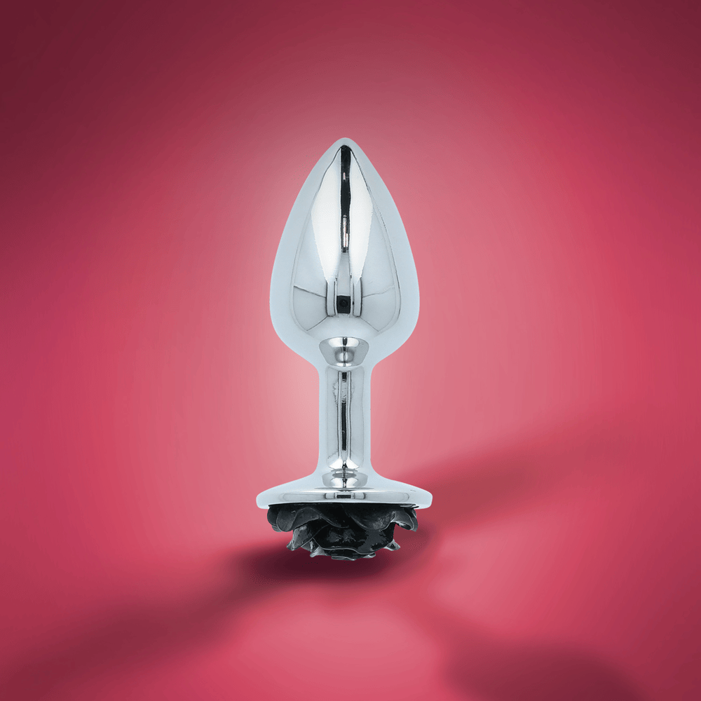 BLACK ROSE ANAL PLUG - SMALL