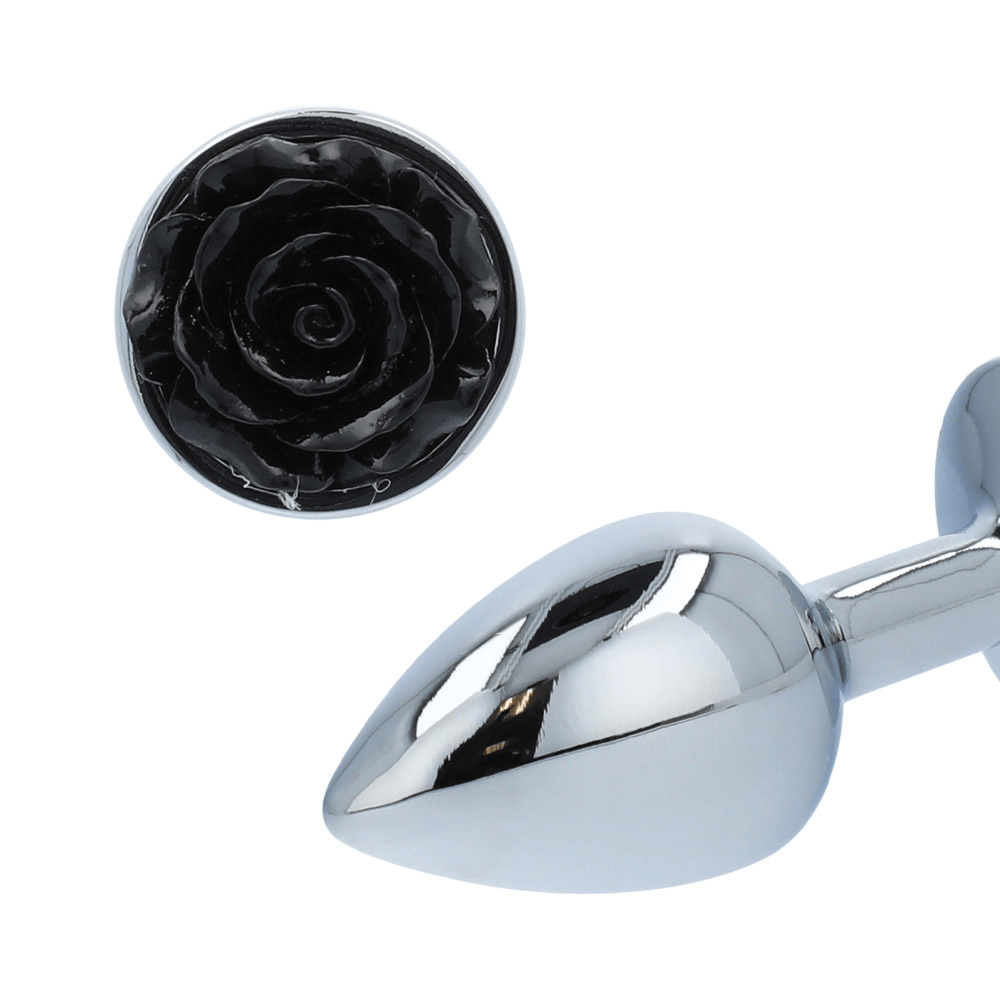 BLACK ROSE ANAL PLUG - SMALL