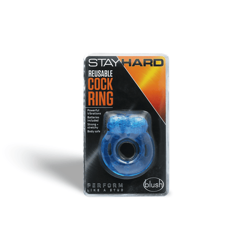 Stay Hard Vibrating Cockring - Blue