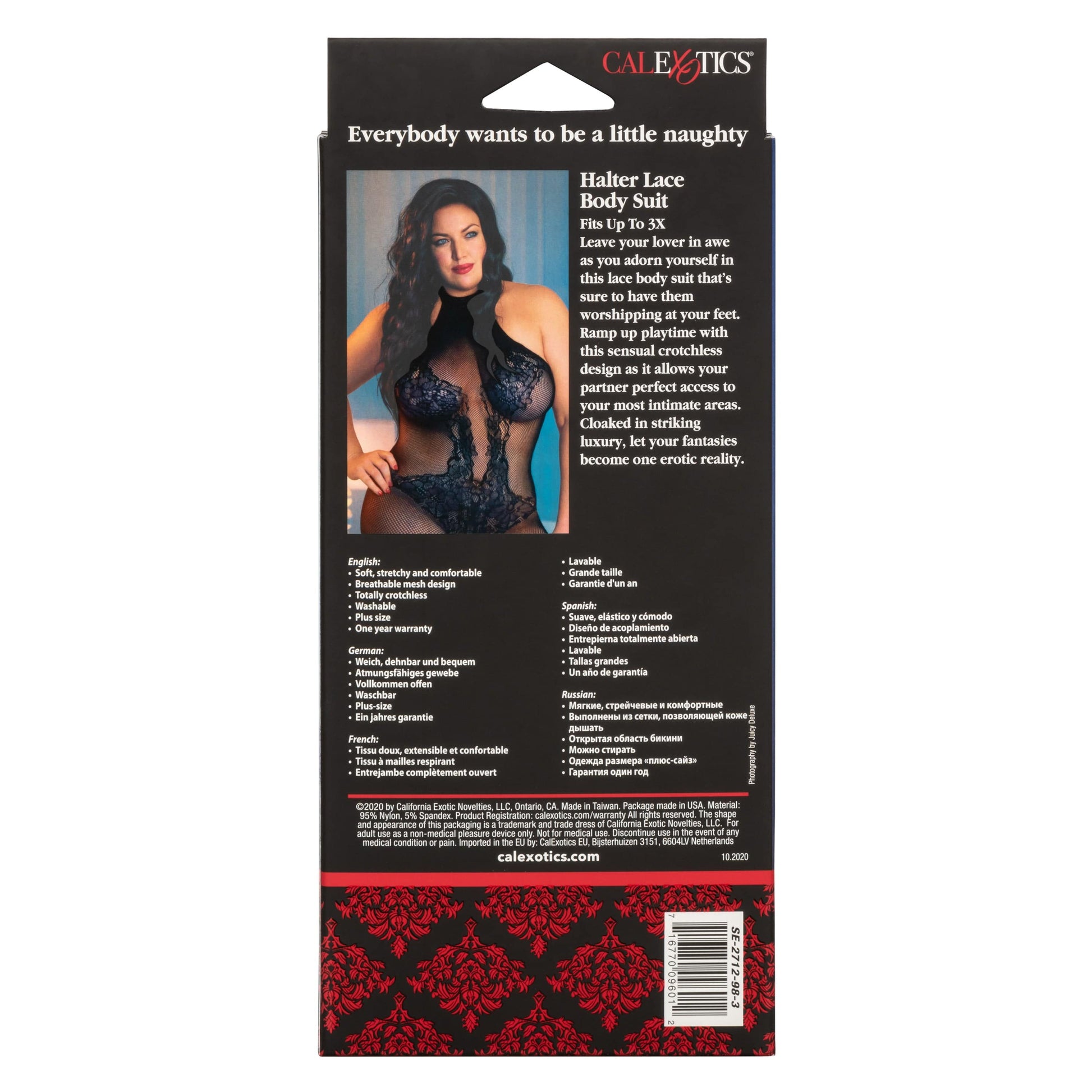 HALTER LACE BODY SUIT - PLUS SIZE