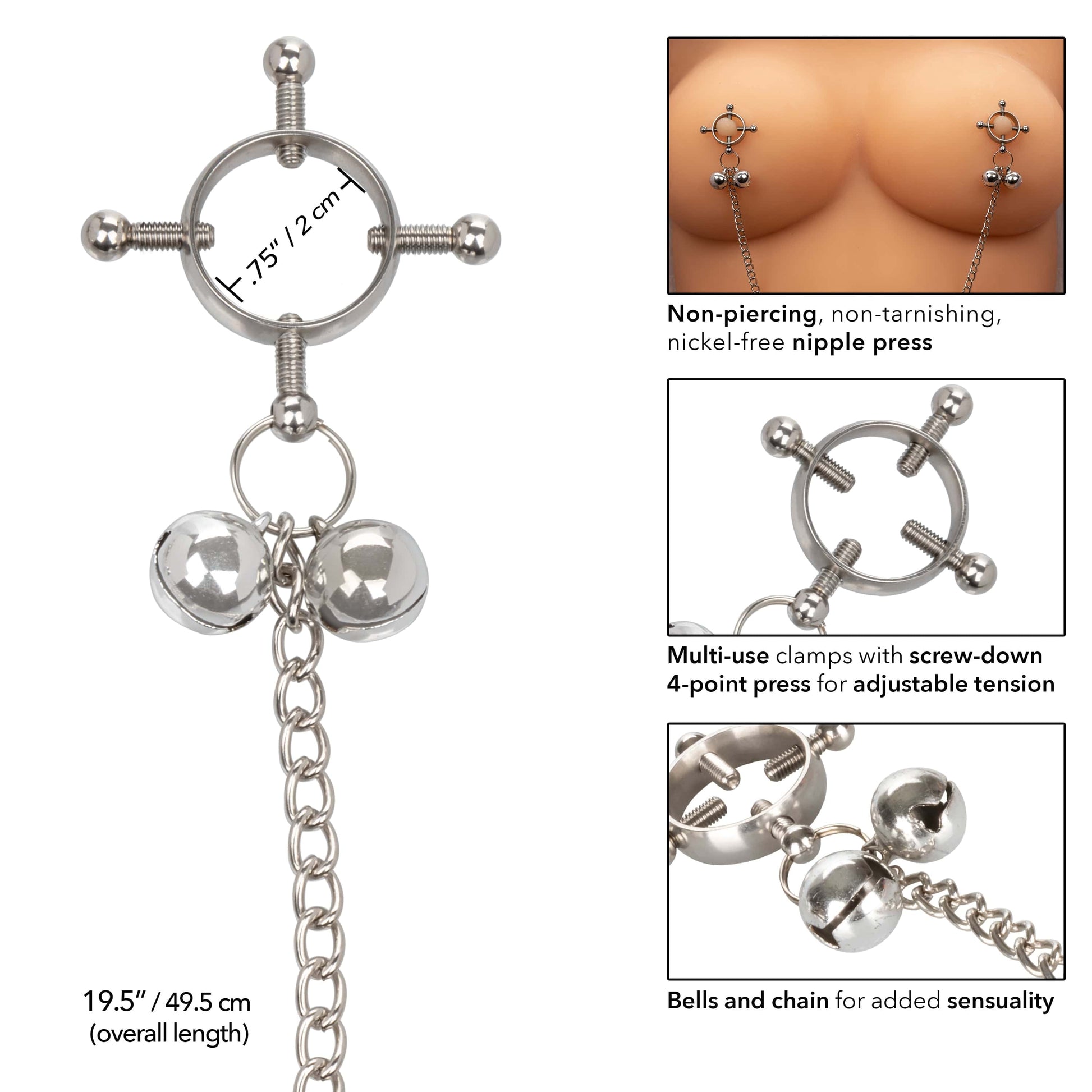 NIPPLE GRIPS 4-POINT NIPPLE PRESS W/ BELLS