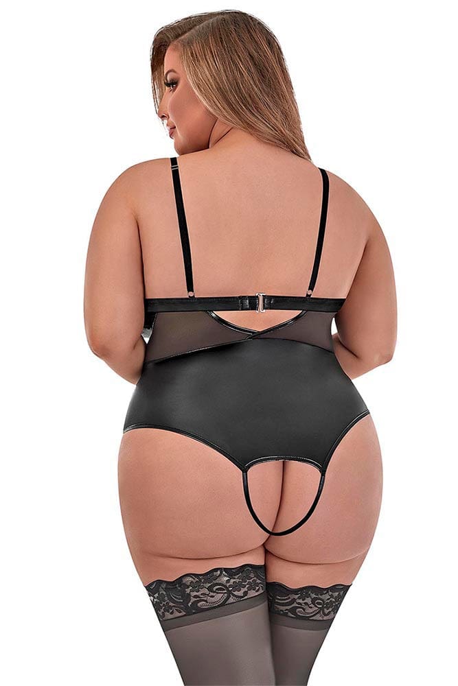 CROTCHLESS BODYSUIT - BLACK - Q