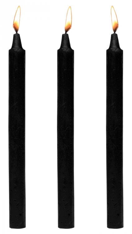 FIRESTICKS SET OF 3 DRIP CANDLES - BLACK