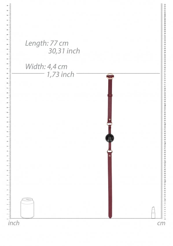 BREATHABLE BALL GAG - BURGUNDY
