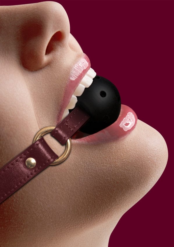 BREATHABLE BALL GAG - BURGUNDY