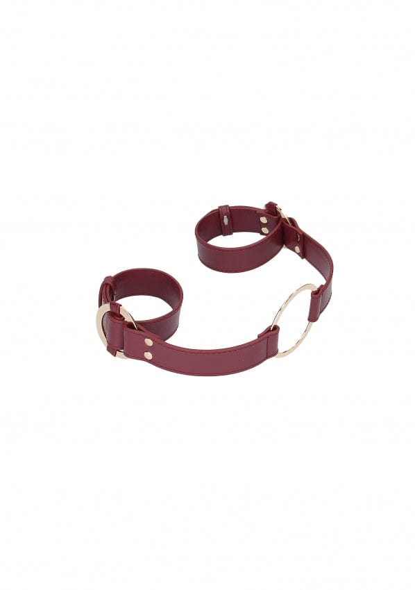 HANDCUFF W/ CONNECTOR - BURGUNDY