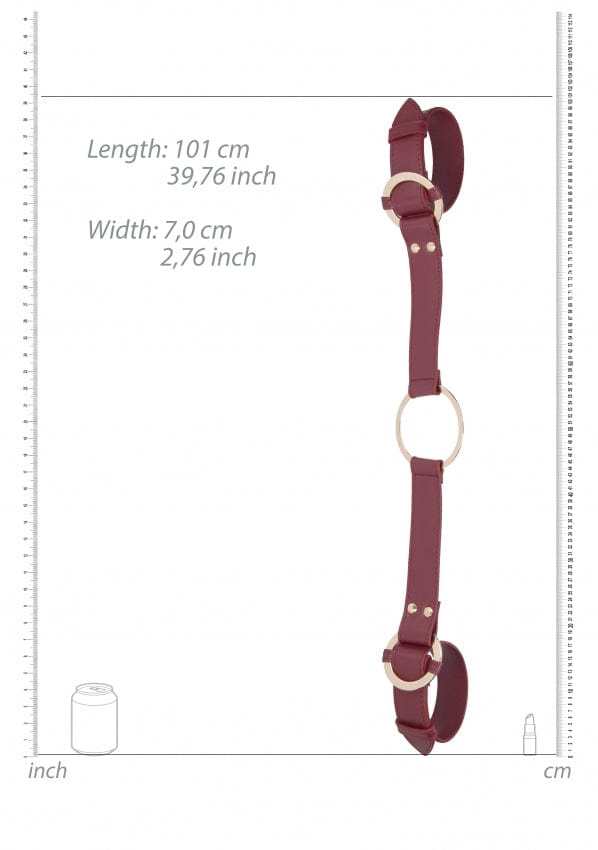 HANDCUFF W/ CONNECTOR - BURGUNDY
