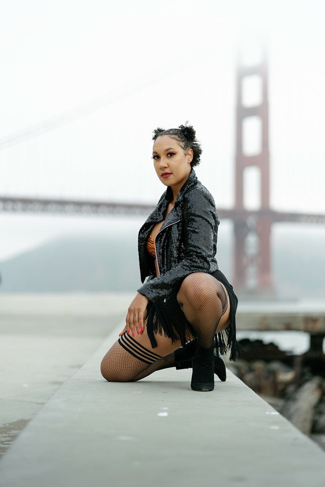 SAM - BLACK FISHNET - B