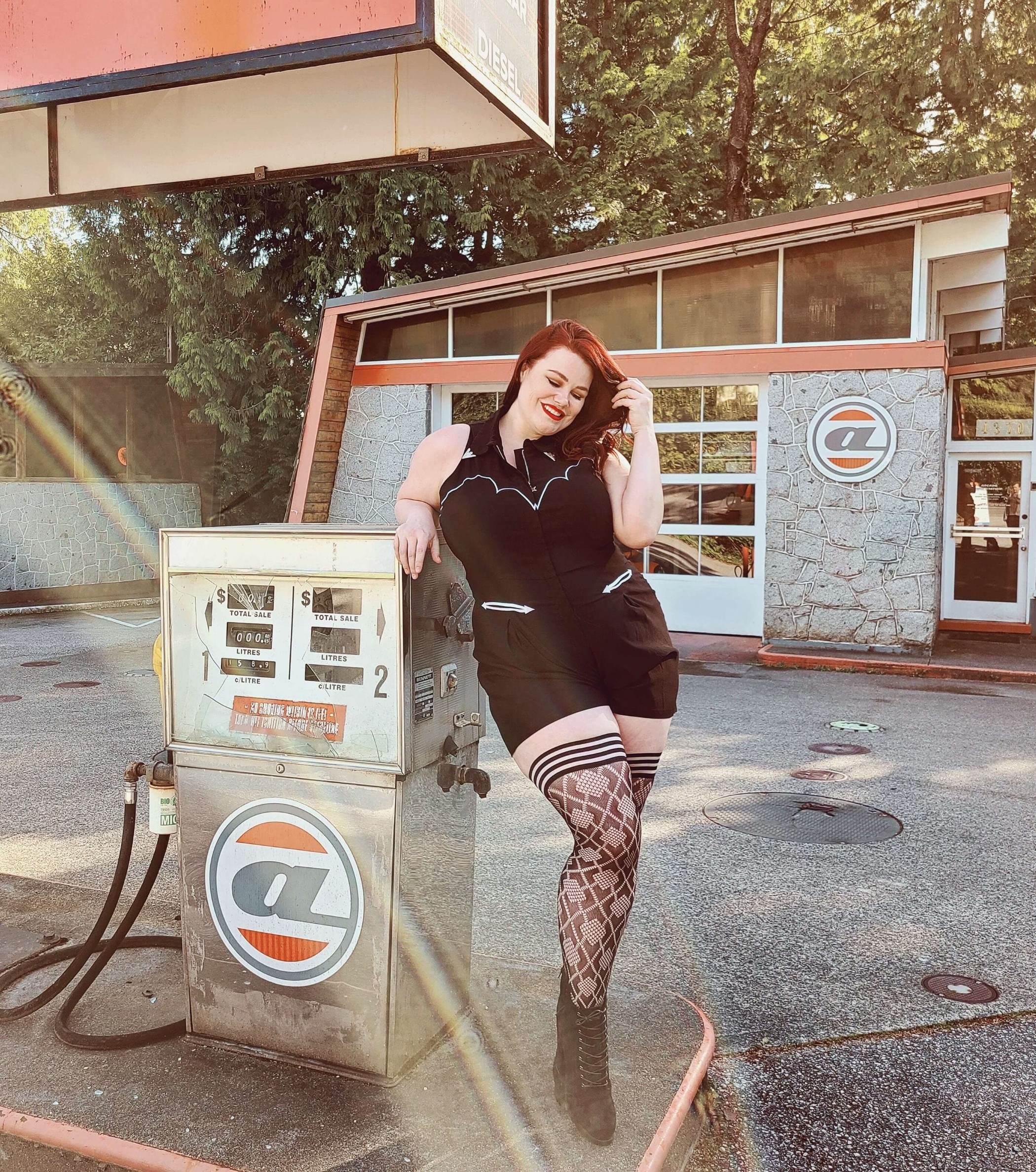 Kix'ies Elle Black Diamond Thigh High