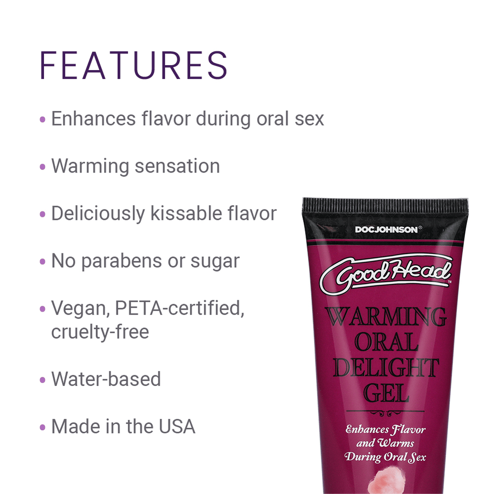 WARMING ORAL DELIGHT GEL 4OZ - COTTON CANDY