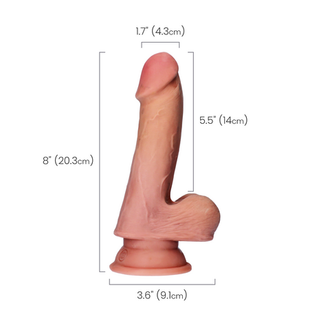 TRIPLE DENSITY COCK W/ BALLS 6.5" - LIGHT