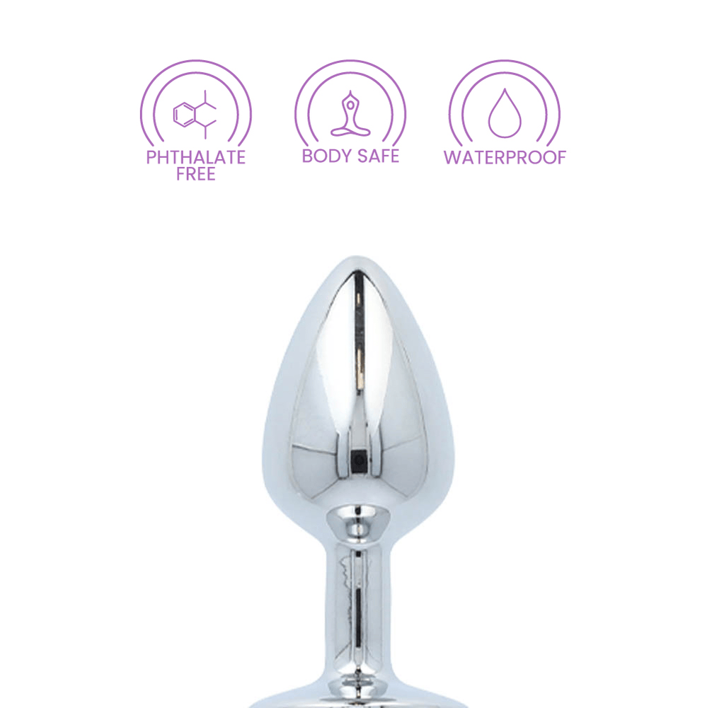 CLEAR GEM ANAL PLUG - MEDIUM