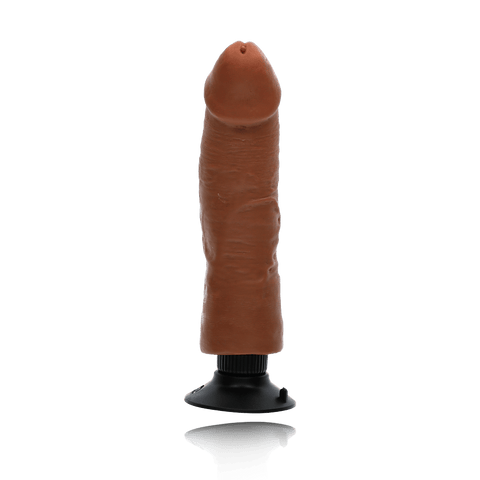 VIBRATING COCK  - TAN - 9"