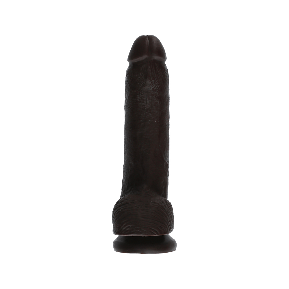 9" COCK W/ BALLS - BROWN