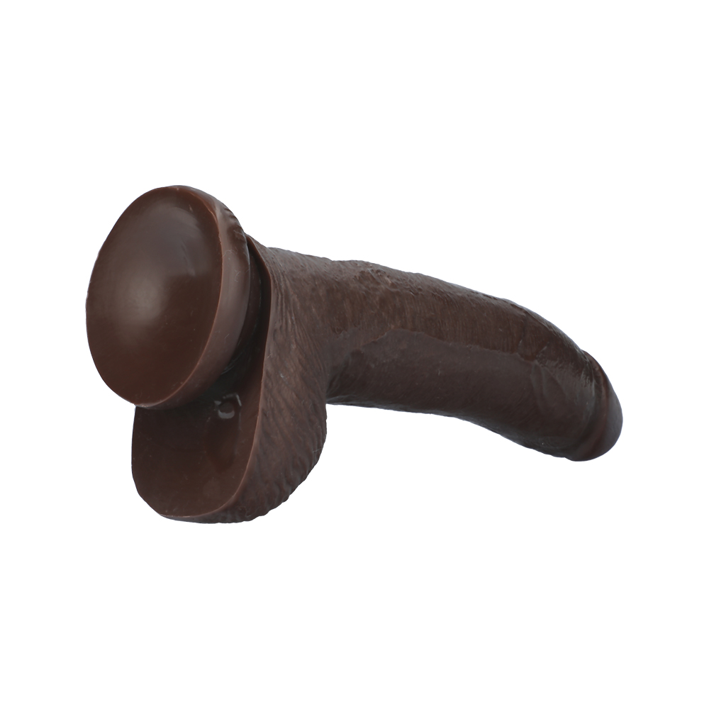 9" COCK W/ BALLS - BROWN