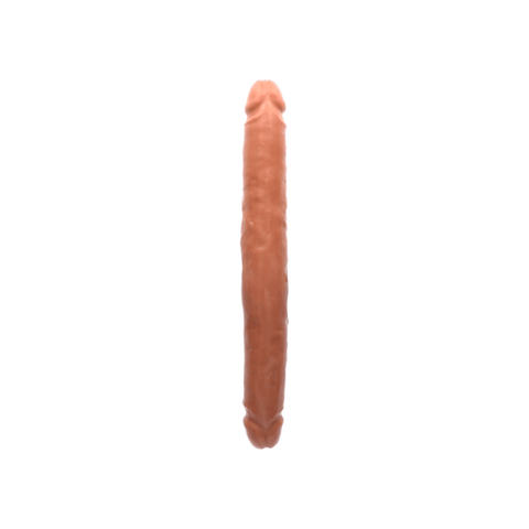 12" SLIM DOUBLE DILDO - TAN