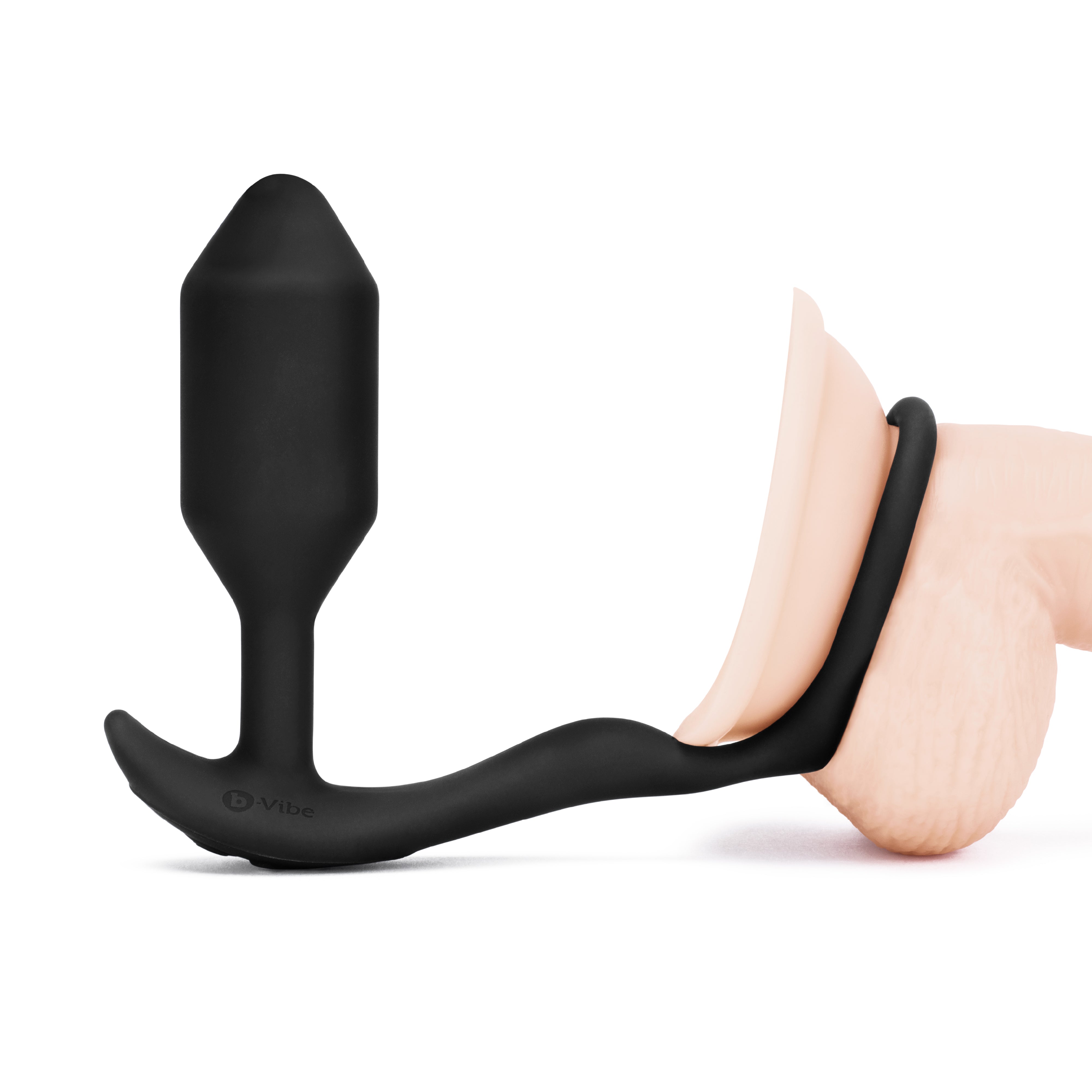 B-Vibe Vibrating Snug & Tug M Black