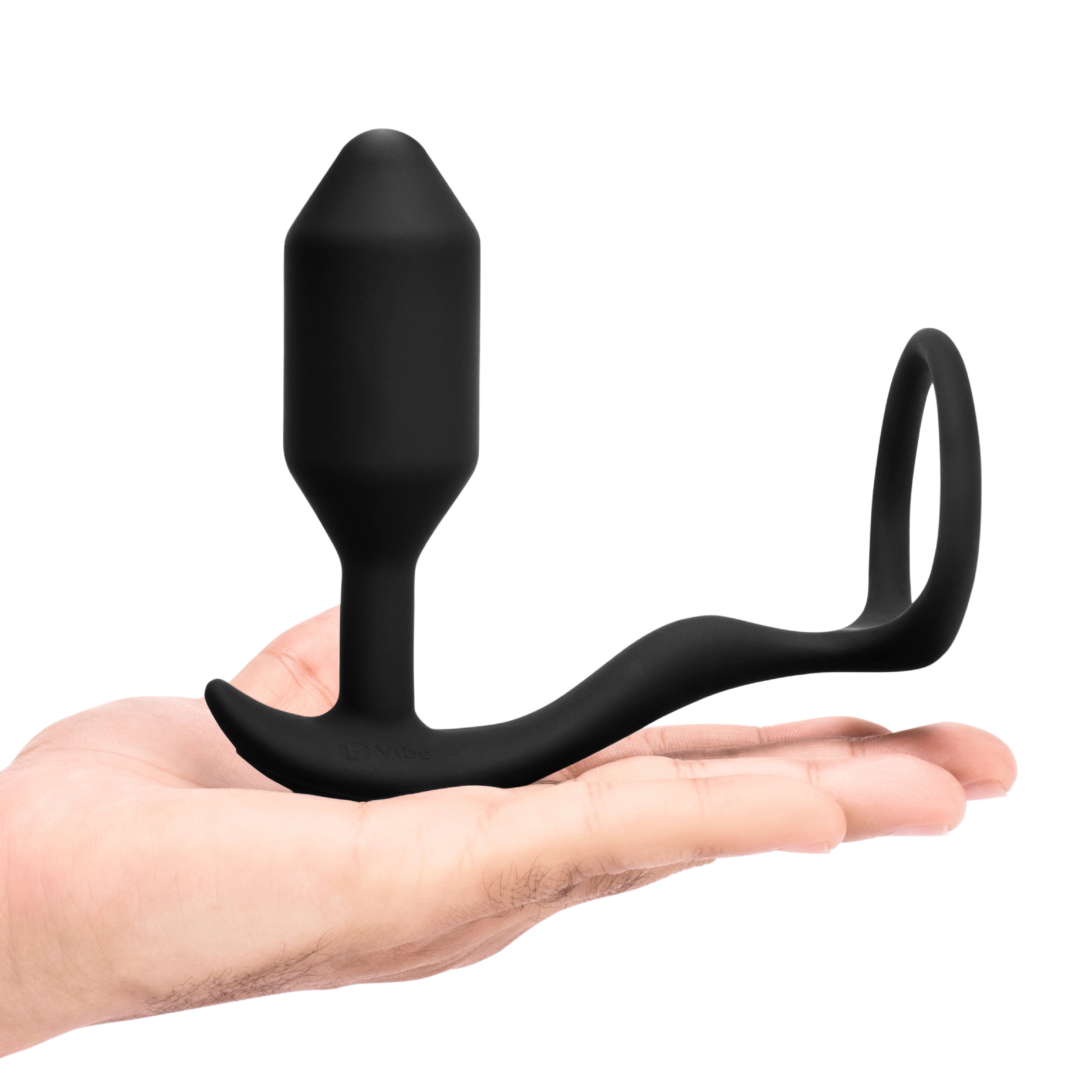 B-Vibe Vibrating Snug & Tug M Black