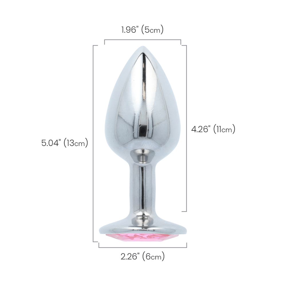 PINK GEM ANAL PLUG - SMALL