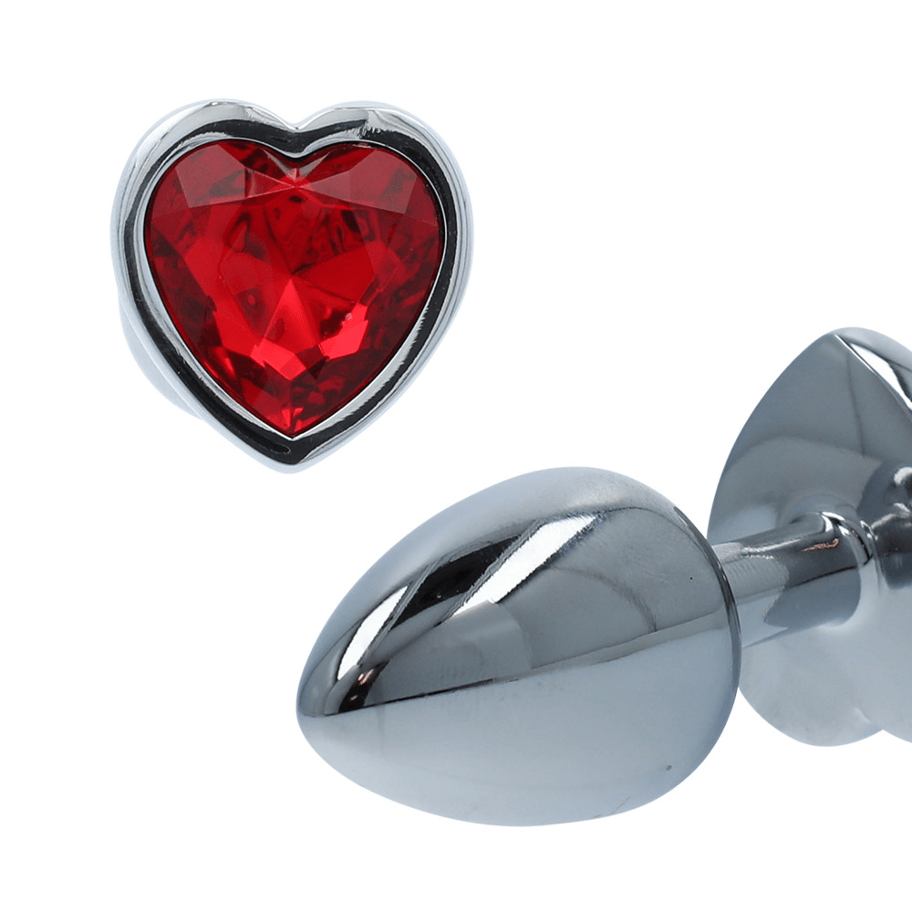 RED HEART GEM ANAL PLUG - SMALL