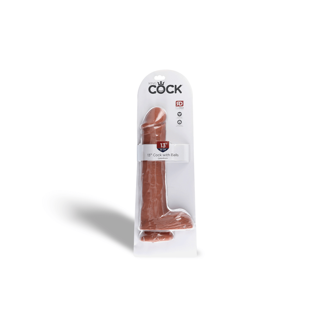 13" COCK W/ BALLS - TAN