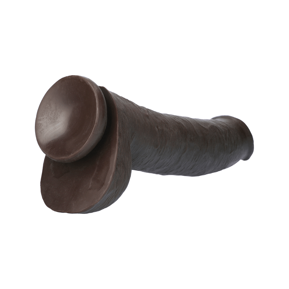 15" COCK W/ BALLS - BROWN