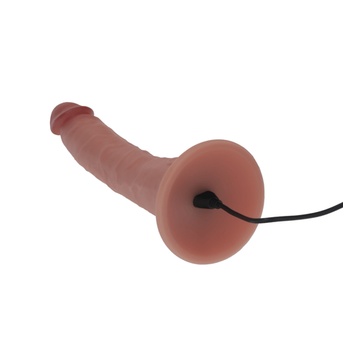 7" DUAL DENSITY VIBRATING SILICONE COCK - LIGHT