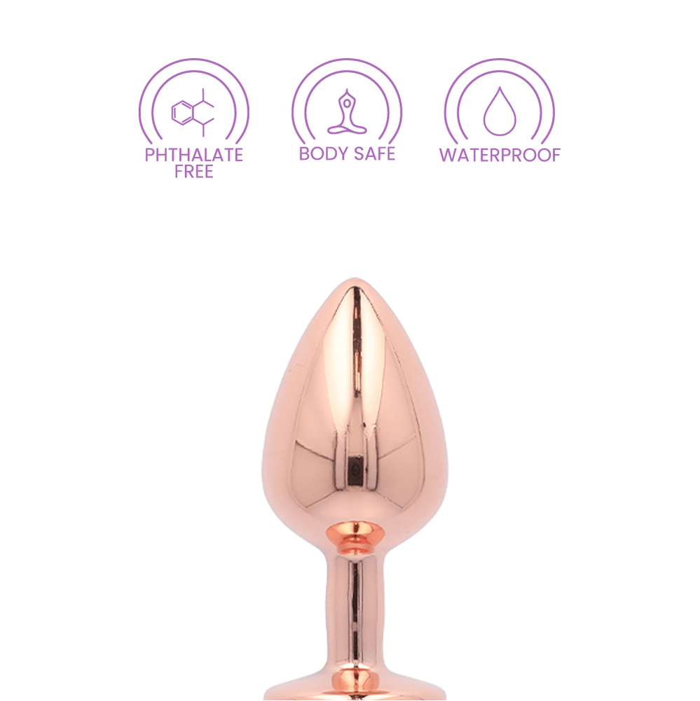 PINK ROSE GOLD ANAL PLUG - SMALL