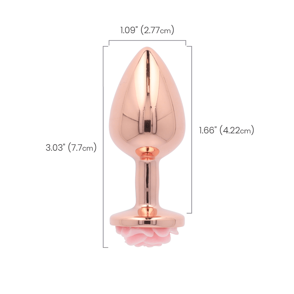 PINK ROSE GOLD ANAL PLUG - SMALL