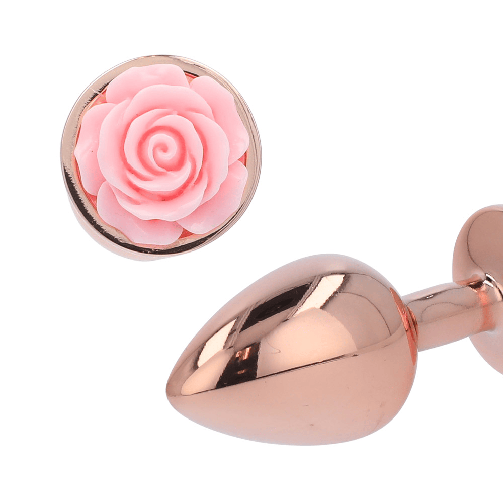 PINK ROSE GOLD ANAL PLUG - SMALL